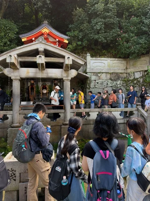 清水寺・音羽の滝の朝の様子